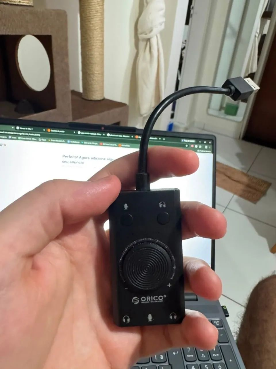 Orico sc2 placa de som usb externa