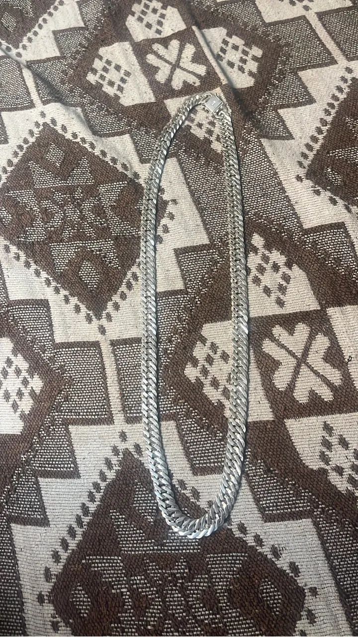 Cordão de prata 10mm elo duplo