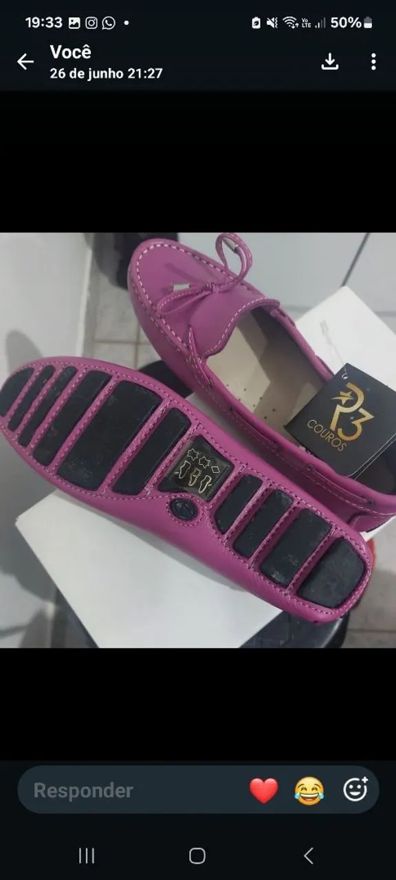 Mocassim de couro novo - Foto 2