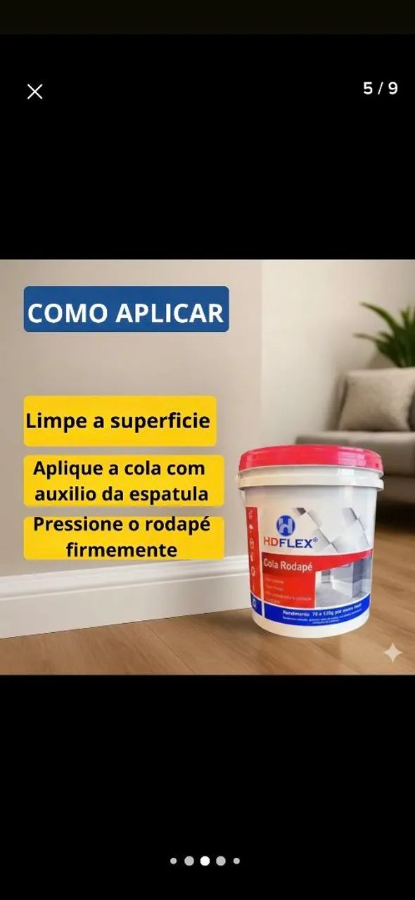 Cola para rodapé ou boiserie  - Foto 3