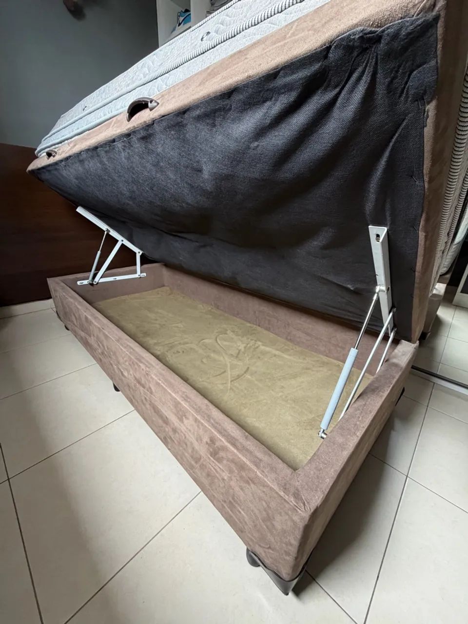 Cama box baú solteiro completa - Foto 4