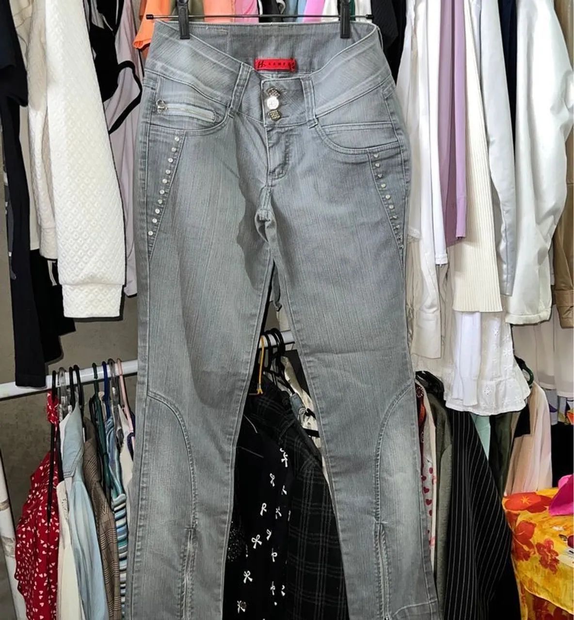 calça jeans hampe cinza - Foto 2