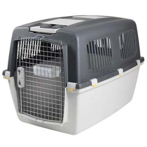 Caixa de Transporte Chalesco Gulliver Cinza Com Rodinhas para Cães e Gatos - Foto 6