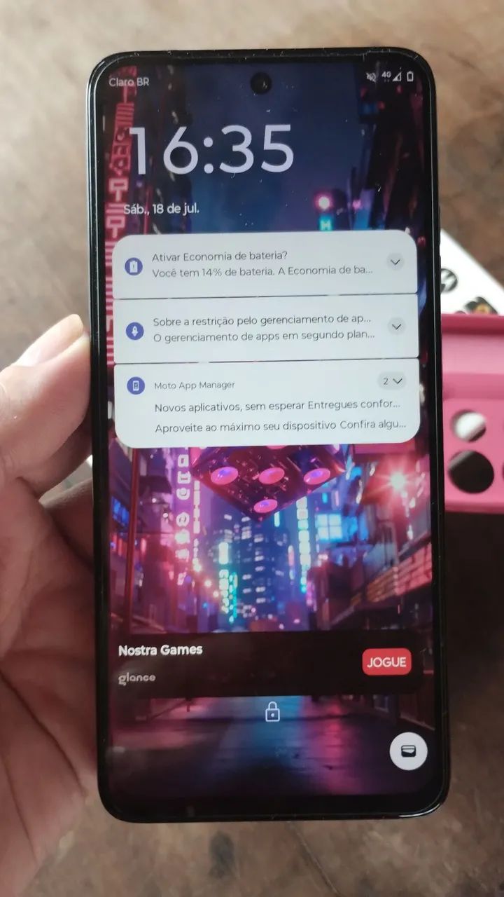 Vendo moto G17 lançamento 256GB.  - Foto 3