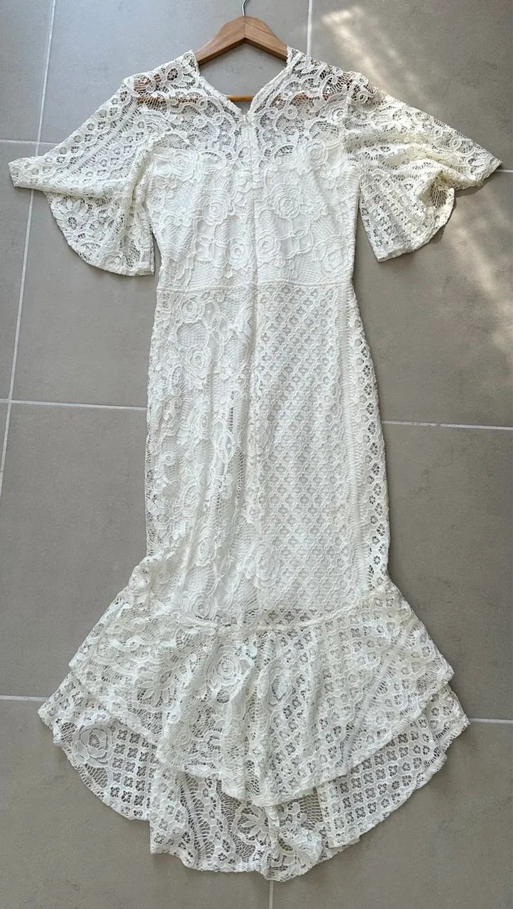 Vestido branco de renda - Foto 2