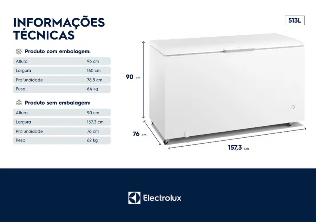 FREEZER HORIZONTAL 513L ELECTROLUX 110V  - Foto 4