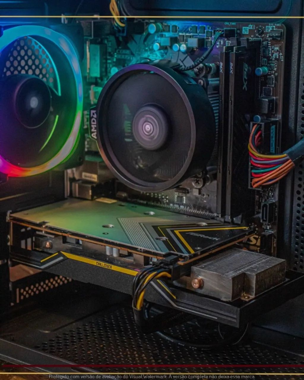 Desktop Gamer Ryzen 5 3500, 16gb, 480gb SSD, RX 5500 XT 4gb, Fonte 400W, Gab. DT3 - Foto 3