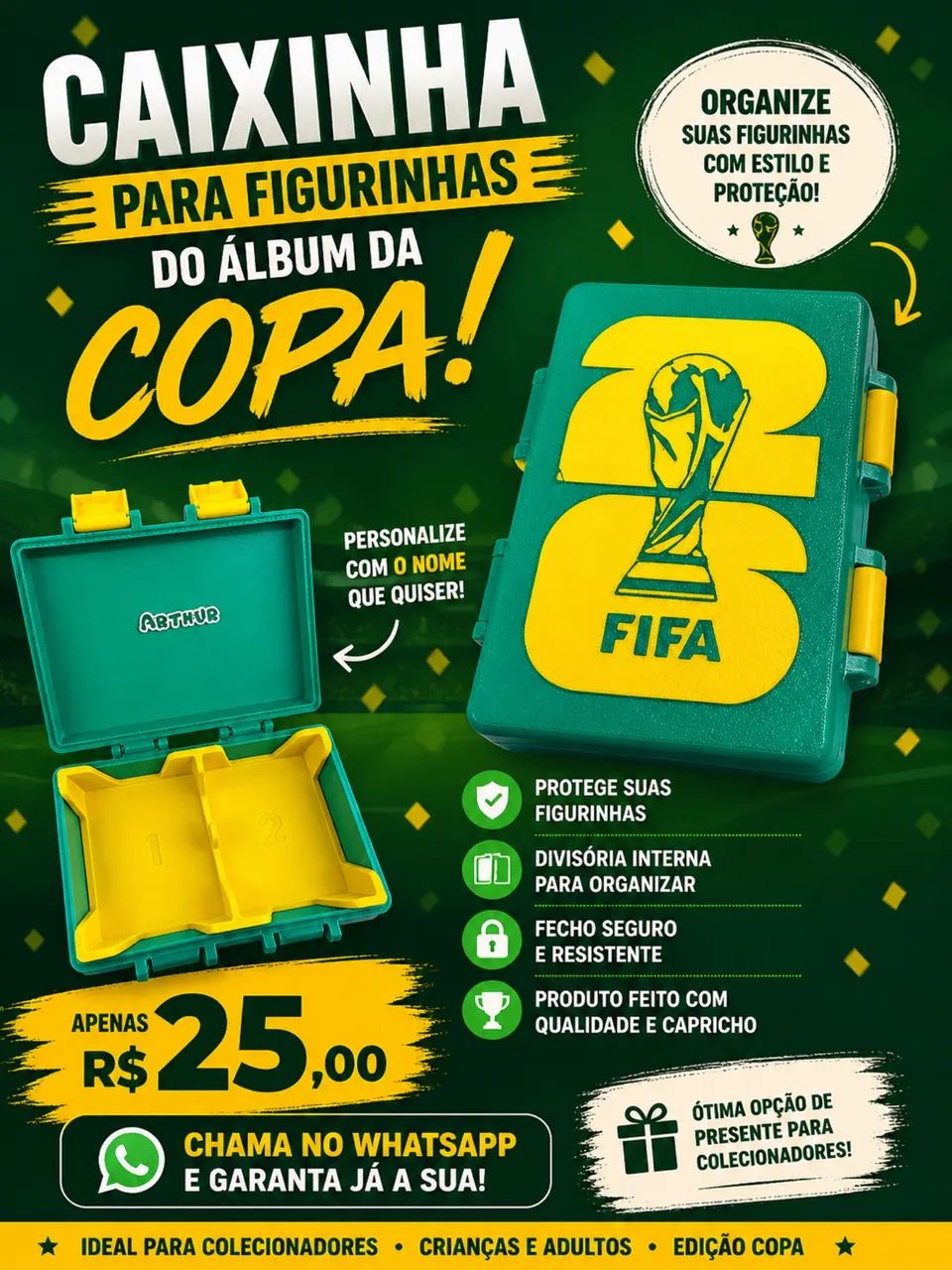 Caixinha de figurinhas da Copa