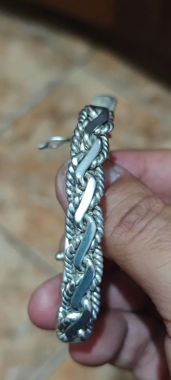 Pulseira Bali prata 925 grossa - Foto 3