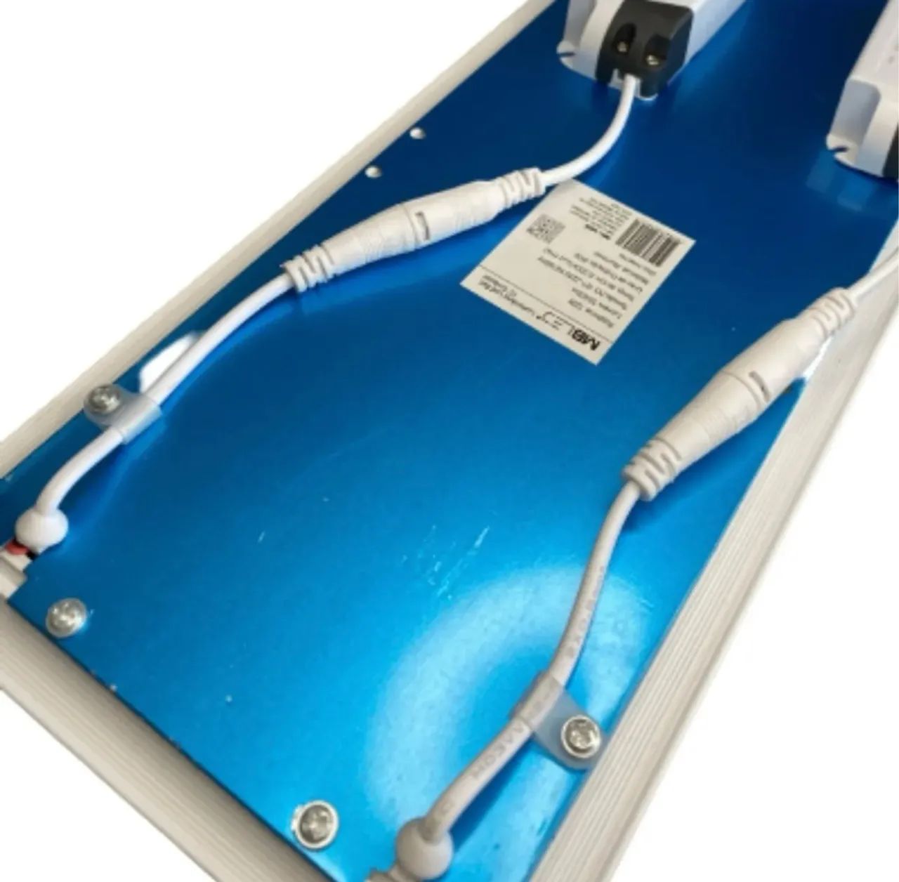 PAINEL DE EMBUTIR LED RETANGULAR 3000K 72W BIVOLT (L) 120CM X (P) 15CM ALUMÍNIO BRANCO - Foto 2