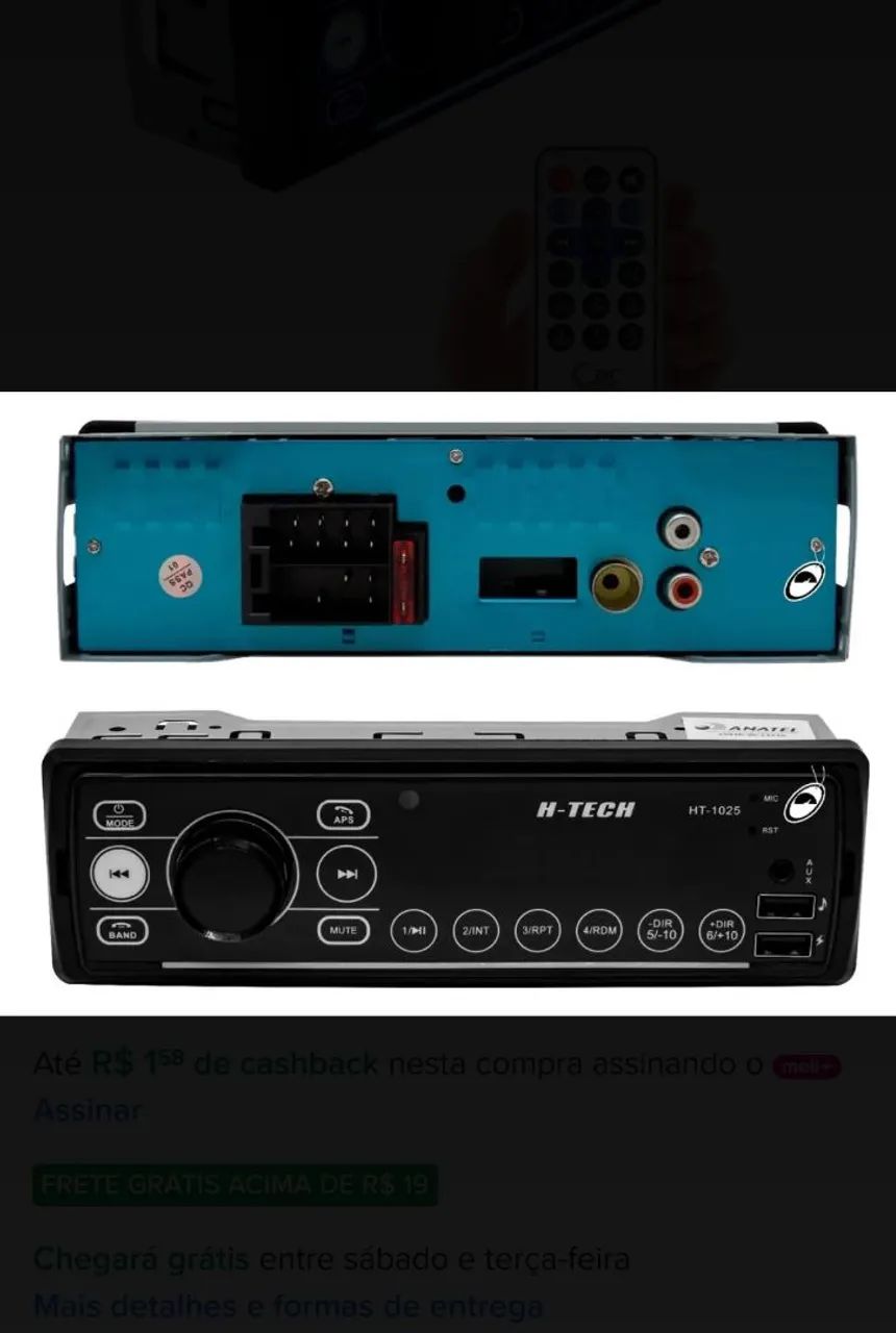 Vende se rádio MP3 Ht Tech modelo Ht 1025 - Foto 5