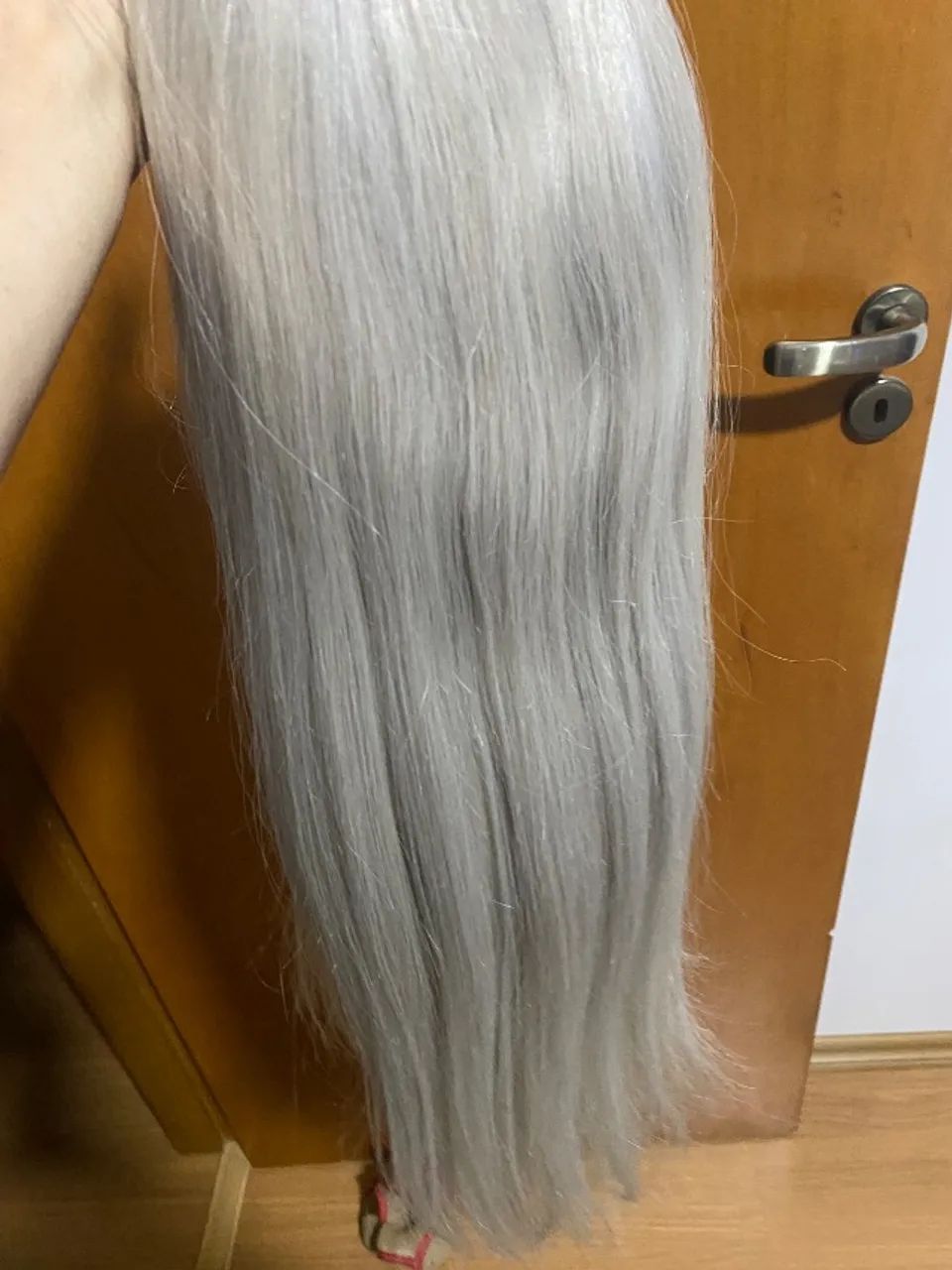 Peruca de cabelo humano loiro - Foto 4