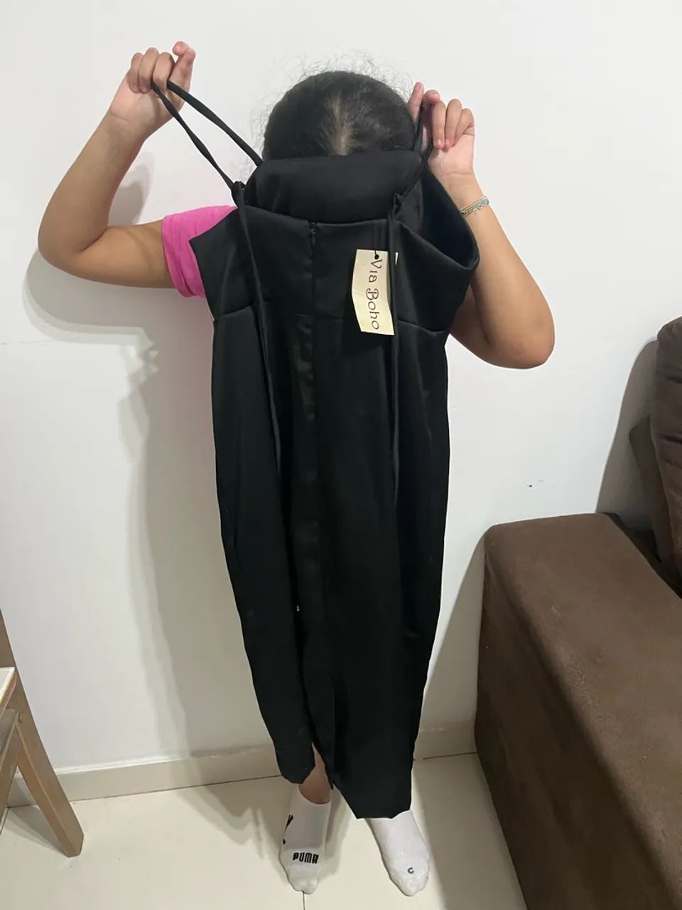 Vestido elegante de cetim nunca usado. - Foto 3