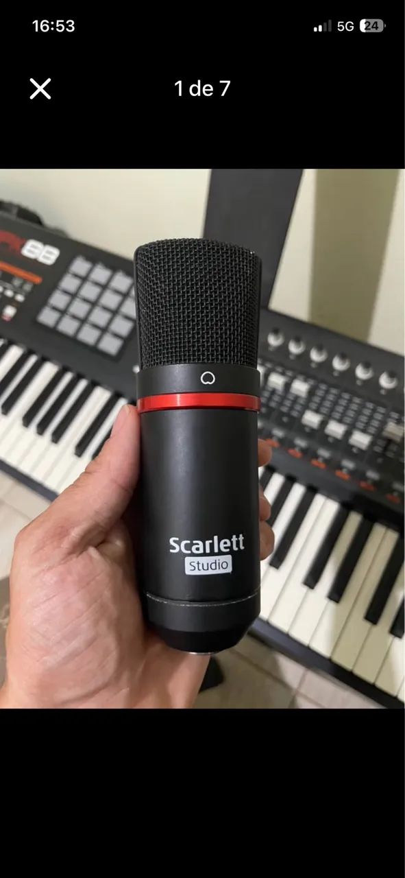 Vendo microfone Scarlett studio MK2 muito novo  - Foto 4