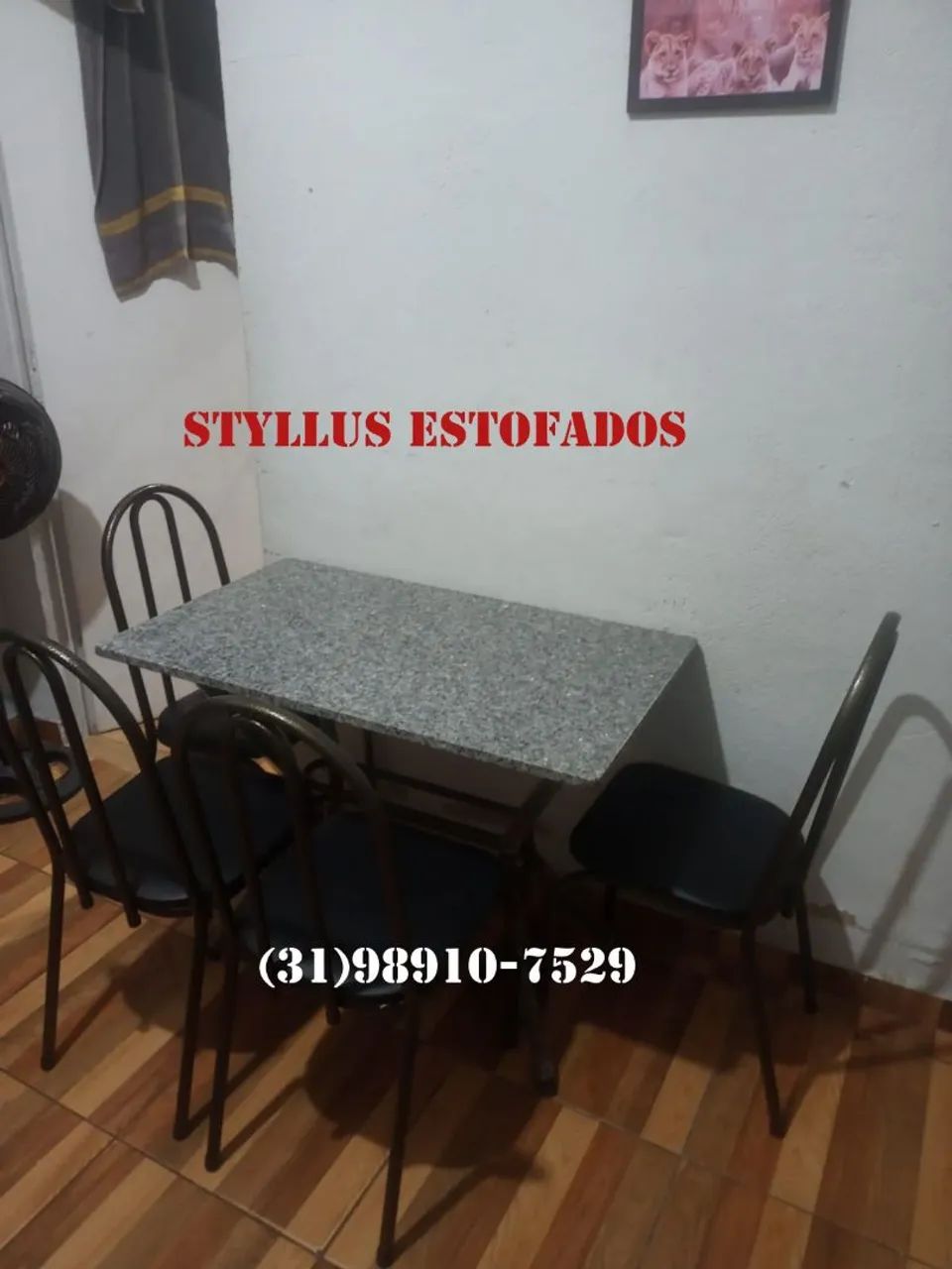 Mesa com 4 cadeiras retangular 
