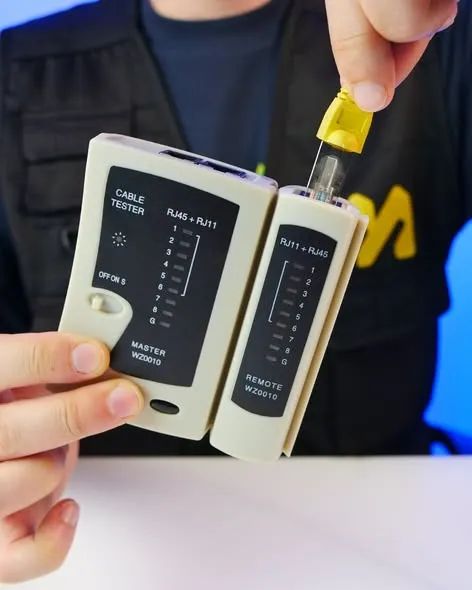 Testador de cabo de rede e telefone RJ45 e RJ11