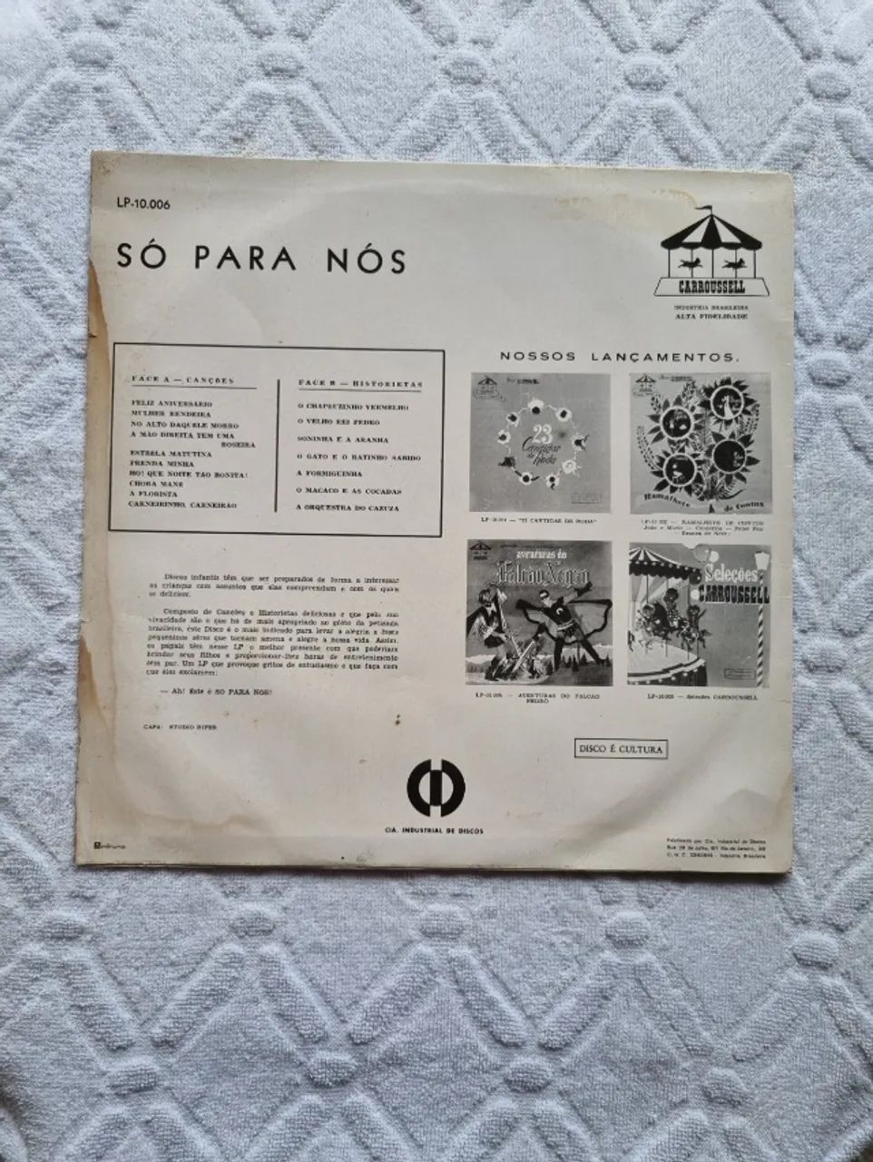 - Disco Vinil LP " Só para Nós "  DESC. RETIRADA EM MÃOS - VENDA FILANTRÓPICA - CURITIBA. - Foto 2