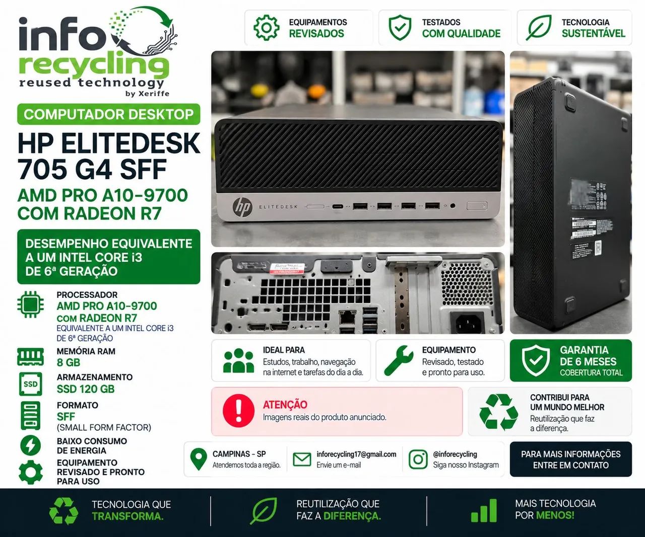 Desktop HP EliteDesk 705 G4