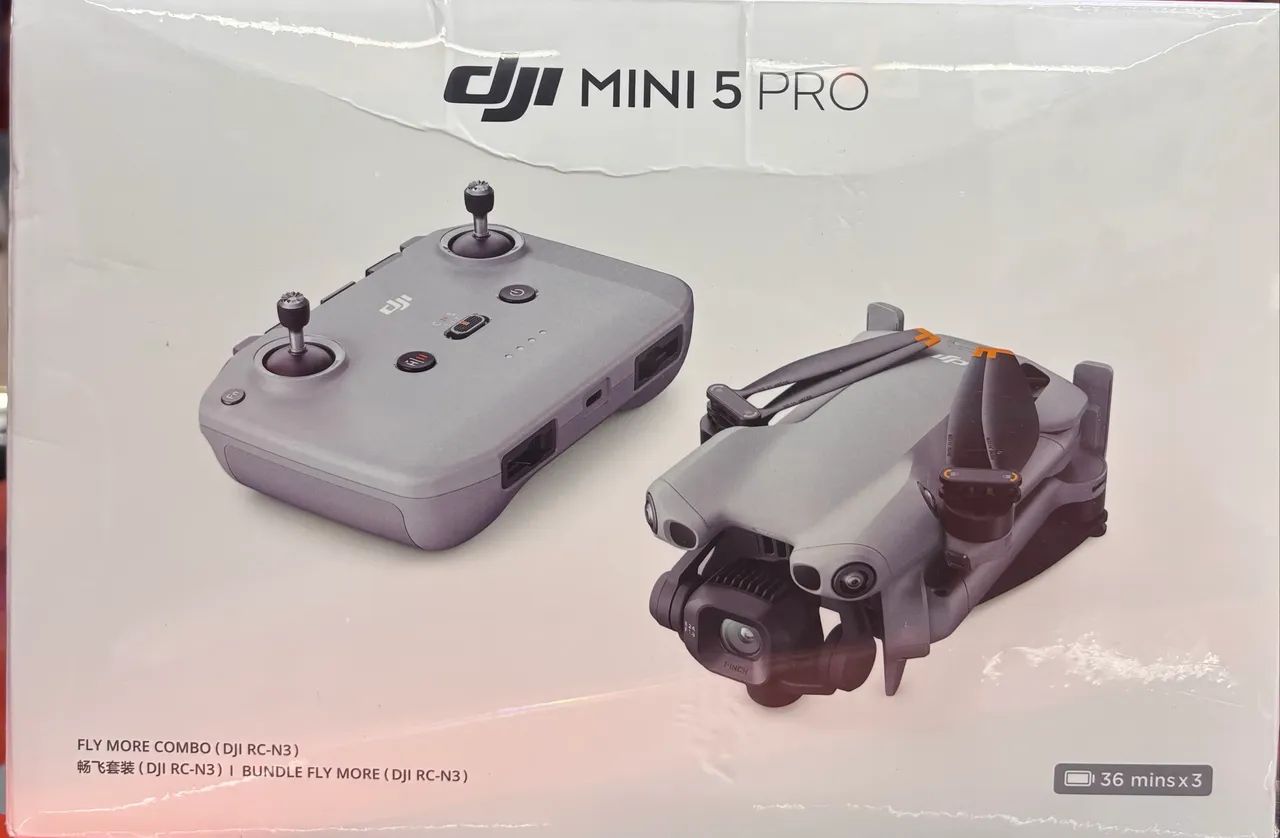 Drone DJI Mini 5 Pro Fly More Combo - Controle sem Tela - Completo  