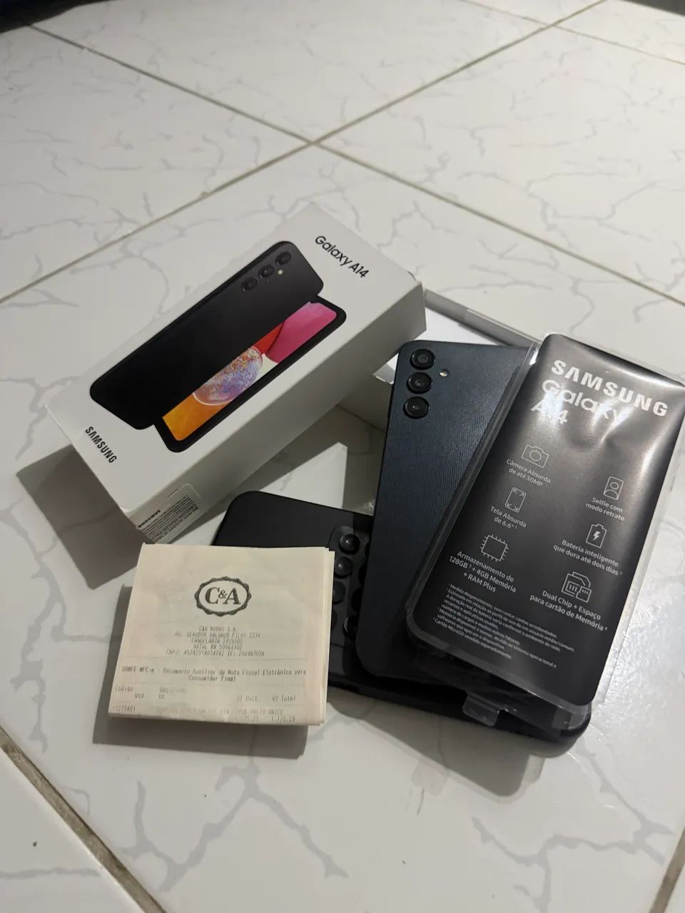 Celular Galaxy A14 com caixa e nota fiscal Novo - Foto 2
