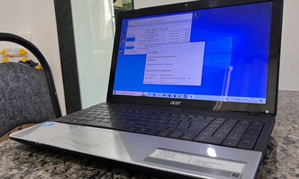 Notebook acer e1 531 2626 c 1.8 ghz c ssd 256 com 10 gb - excelente estado 