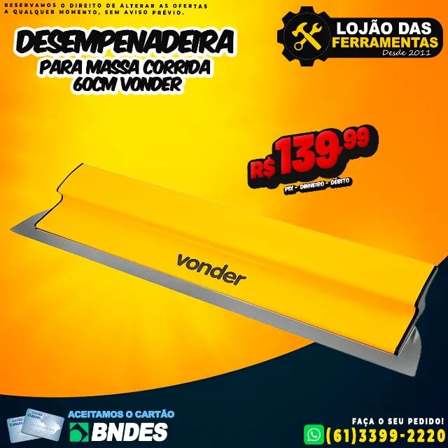 Desempenadeira Para Massa Corrida 60Cm  Vonder