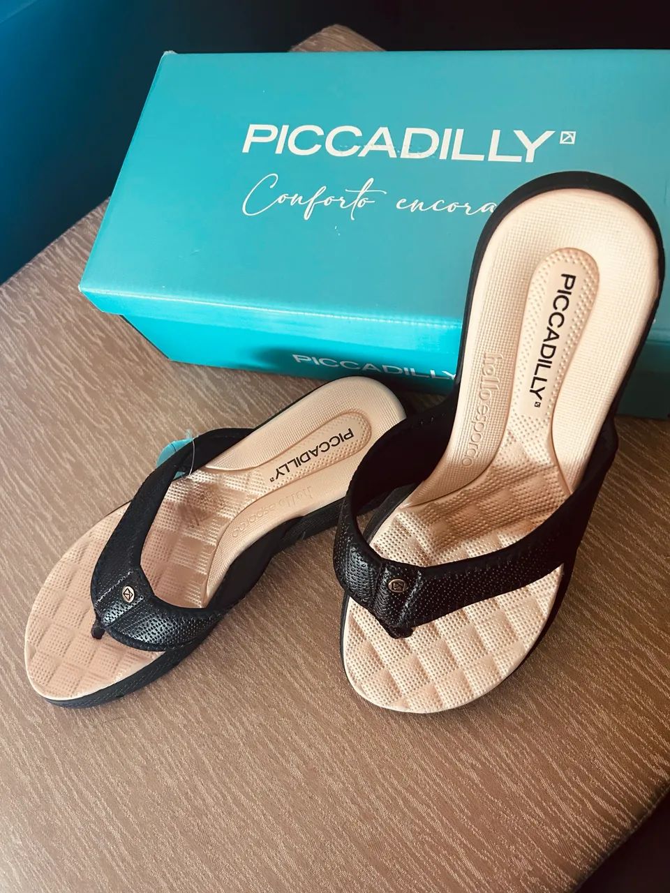 Sandália Piccadilly Preta Nº 37