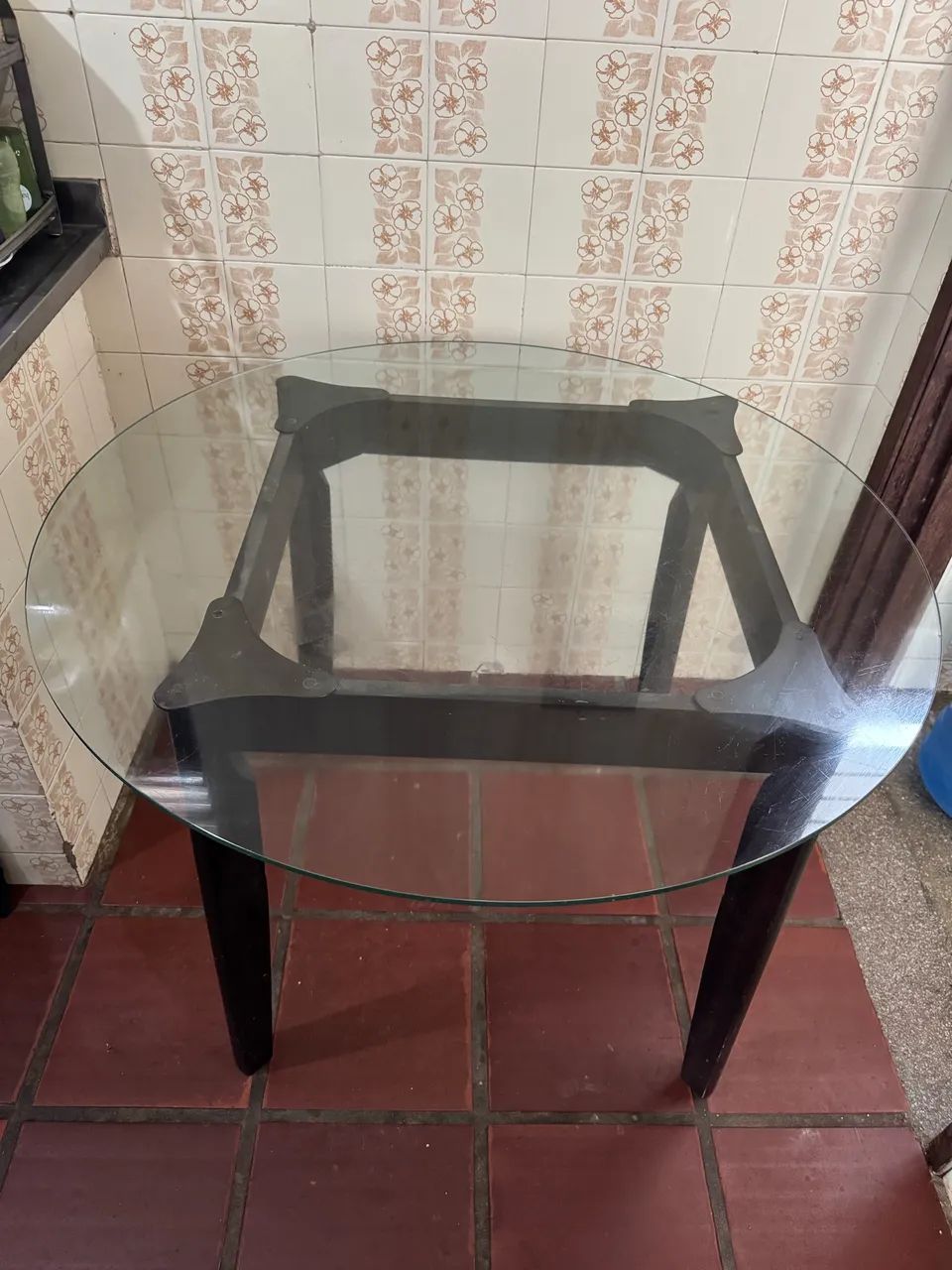 Mesa com tampo vidro 1,0x1,0  - Foto 3