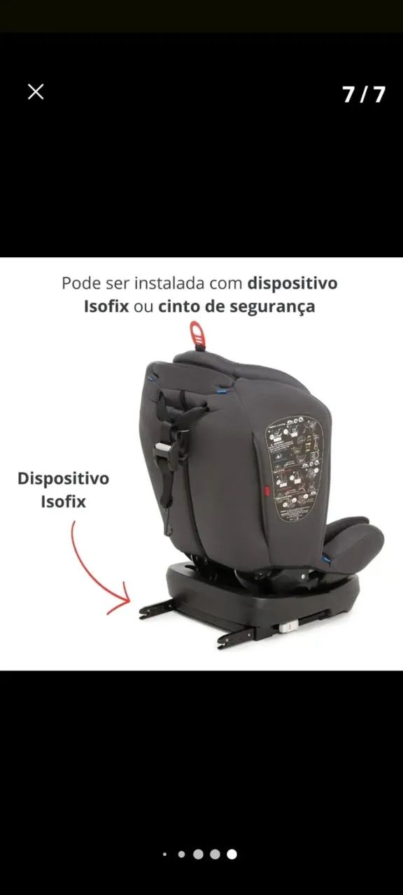 Cadeira Infantil para Carro GALZERANO IMOLA 360 Isofix 0-36k 8019pt Cinza - Foto 6