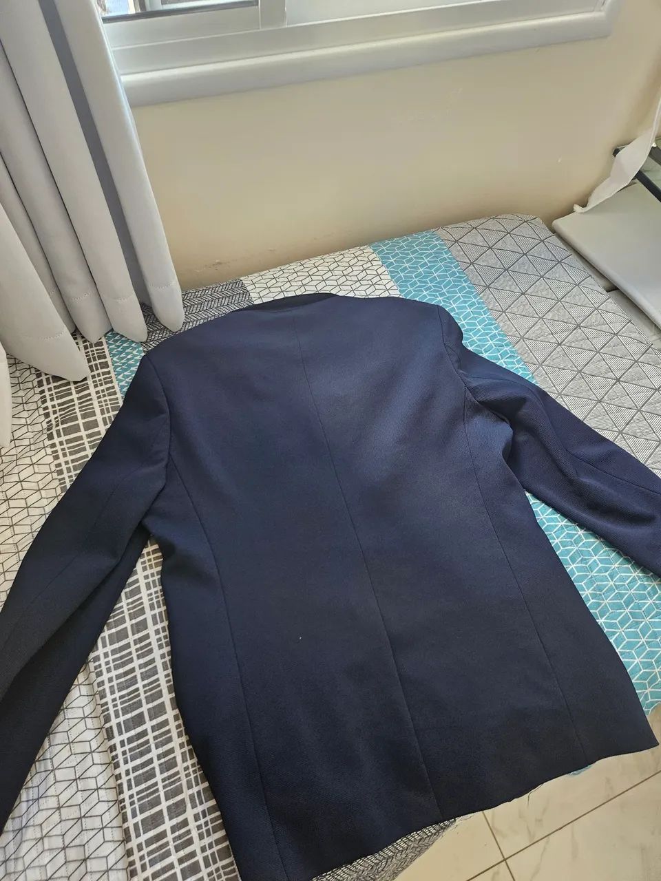 Blazer Marfinno Tricoline Azul Marinho - Foto 5