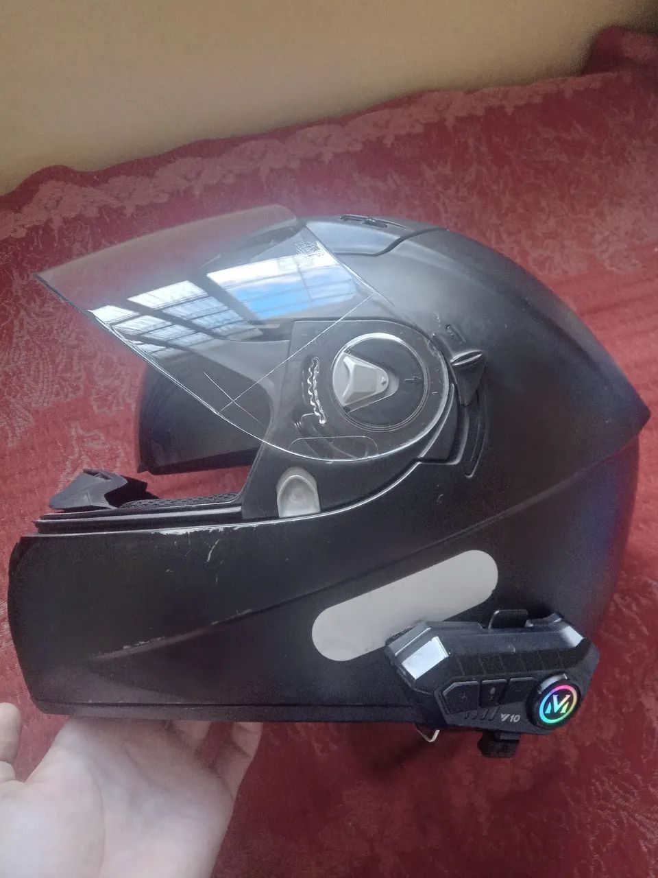 Capacete EBF X-Troy/ Com Óculos Interno + Intercomunicador - R$250 (Preço Fixo)