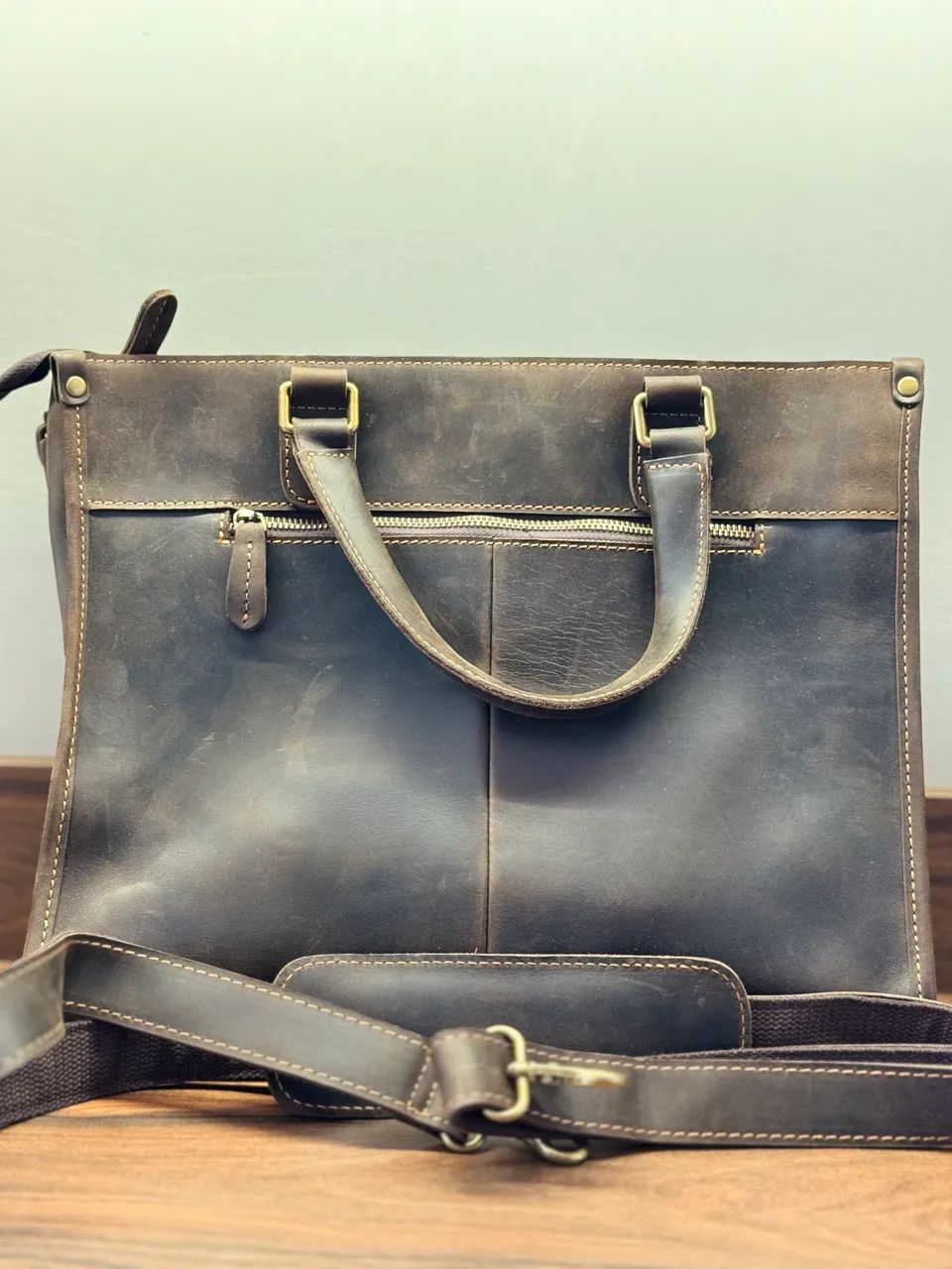 Bolsa de Ombro Vintage de Couro - Foto 2