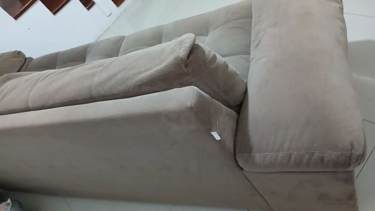 URGENTE (estamos mudando) - Sofá fixo Herval suede 2,30m - Foto 3