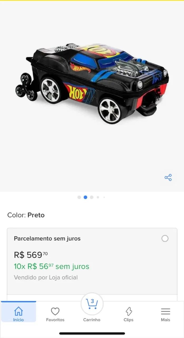 Mochila hot wheels rodinha - Foto 3