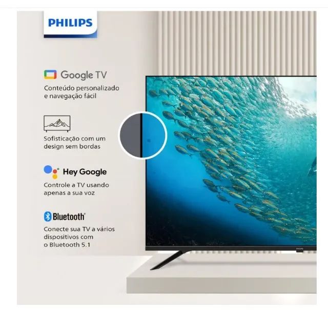 SmartTV Philips 50 polegadas (seminova) + sound bar - Foto 3