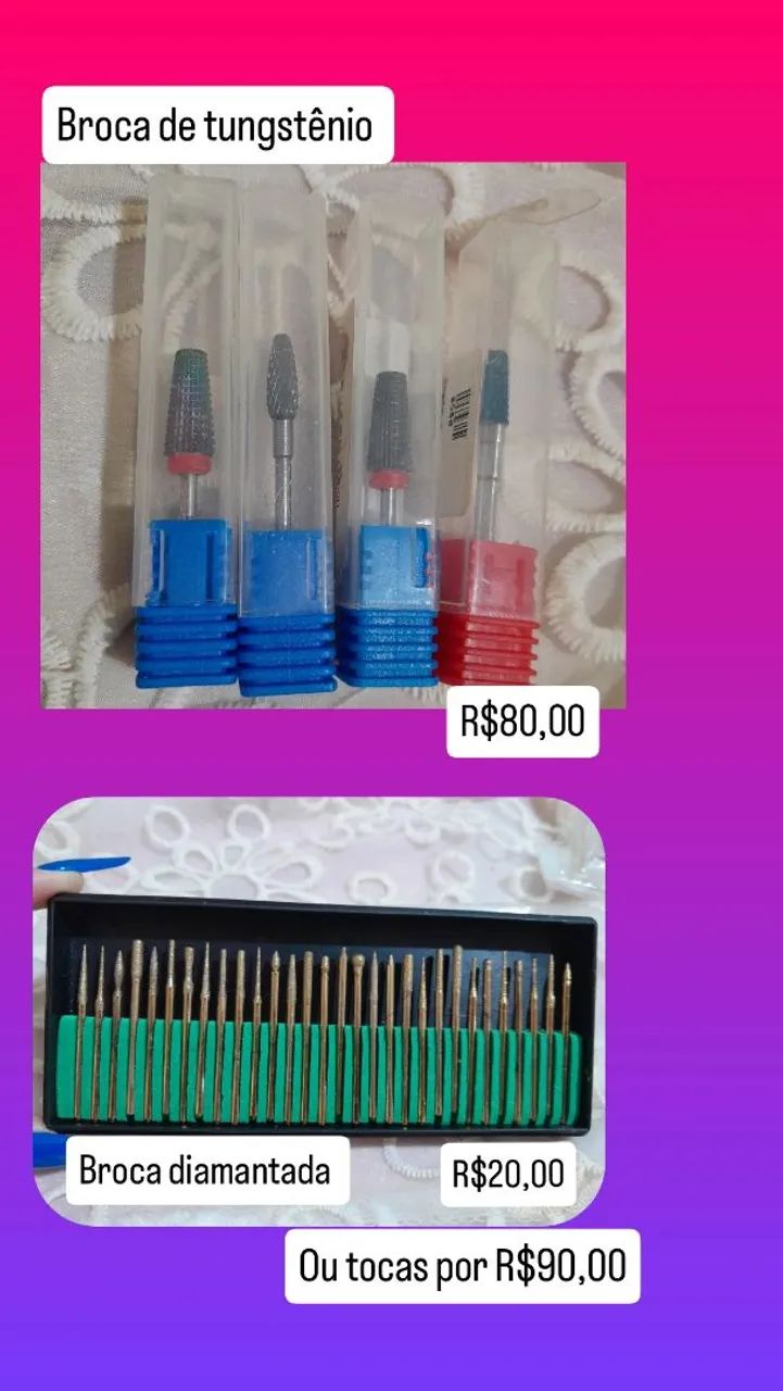 Produtos para unhas.