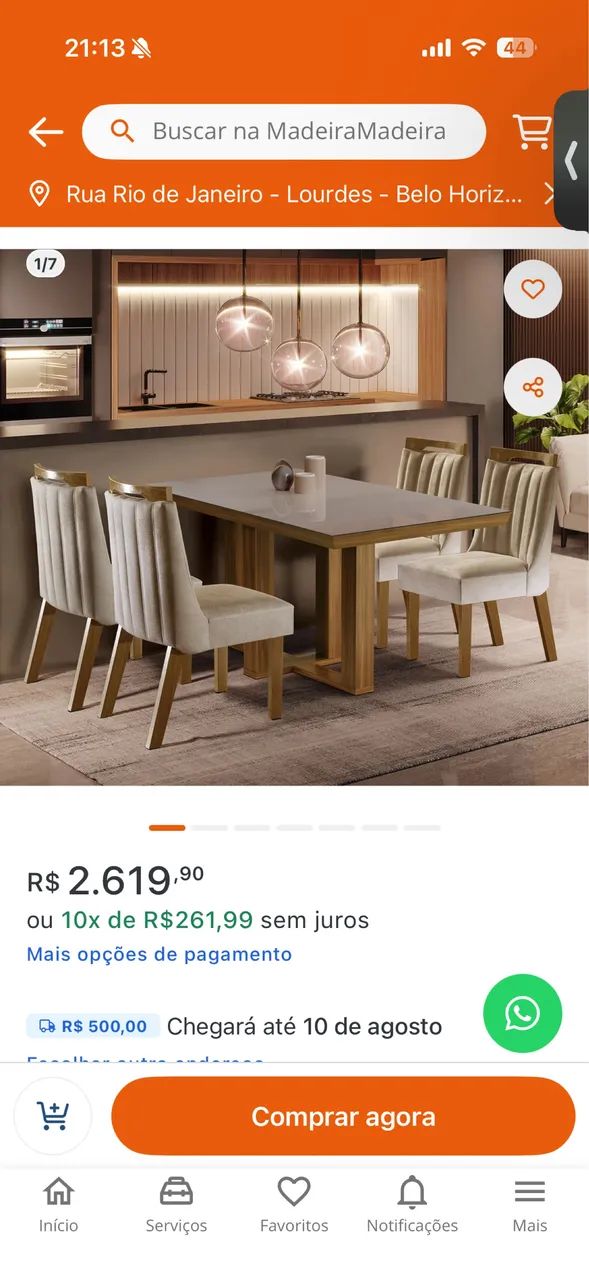 Mesa de jantar 4 cadeiras  - Foto 3
