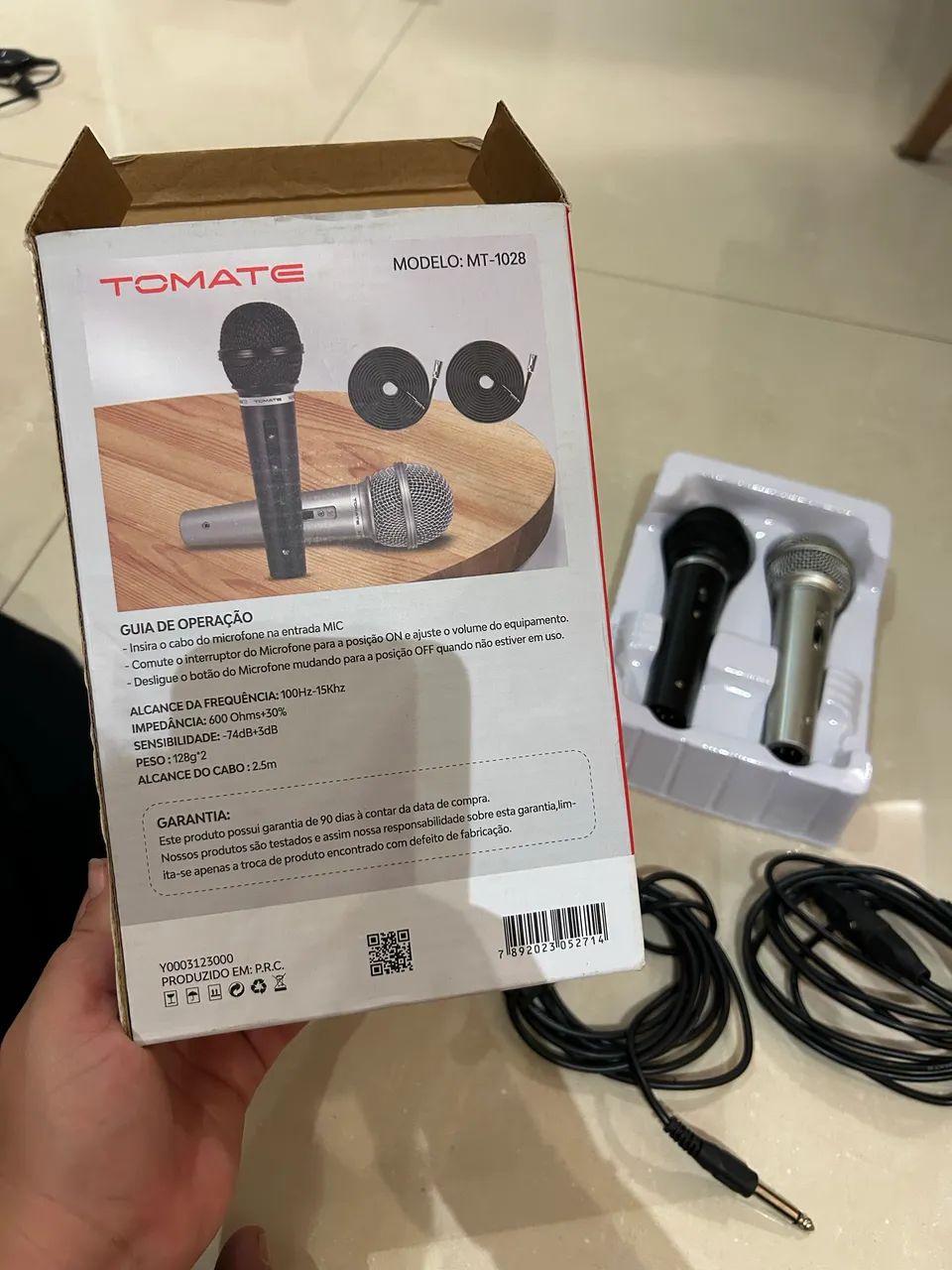Kit 2 Microfones Profissional com Fio Tomate - Foto 4