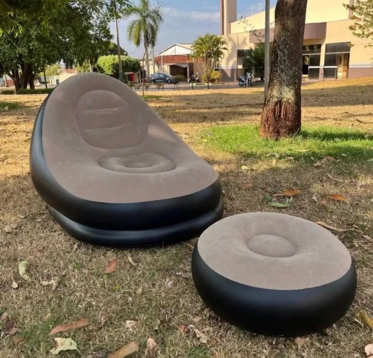 Poltrona inflável + Puff super confortável! - Foto 3