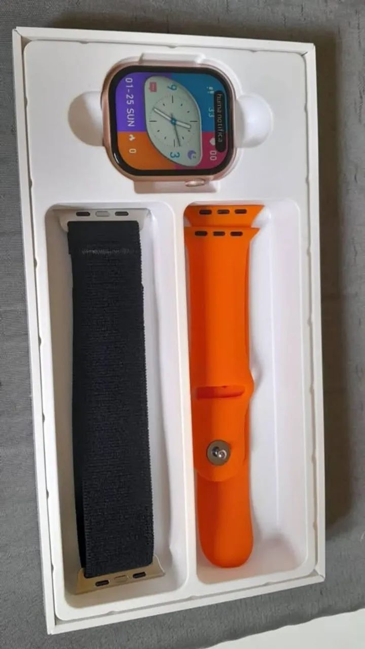 Smartwatch Series 10 Rose - Com 2 Pulseiras - Foto 2