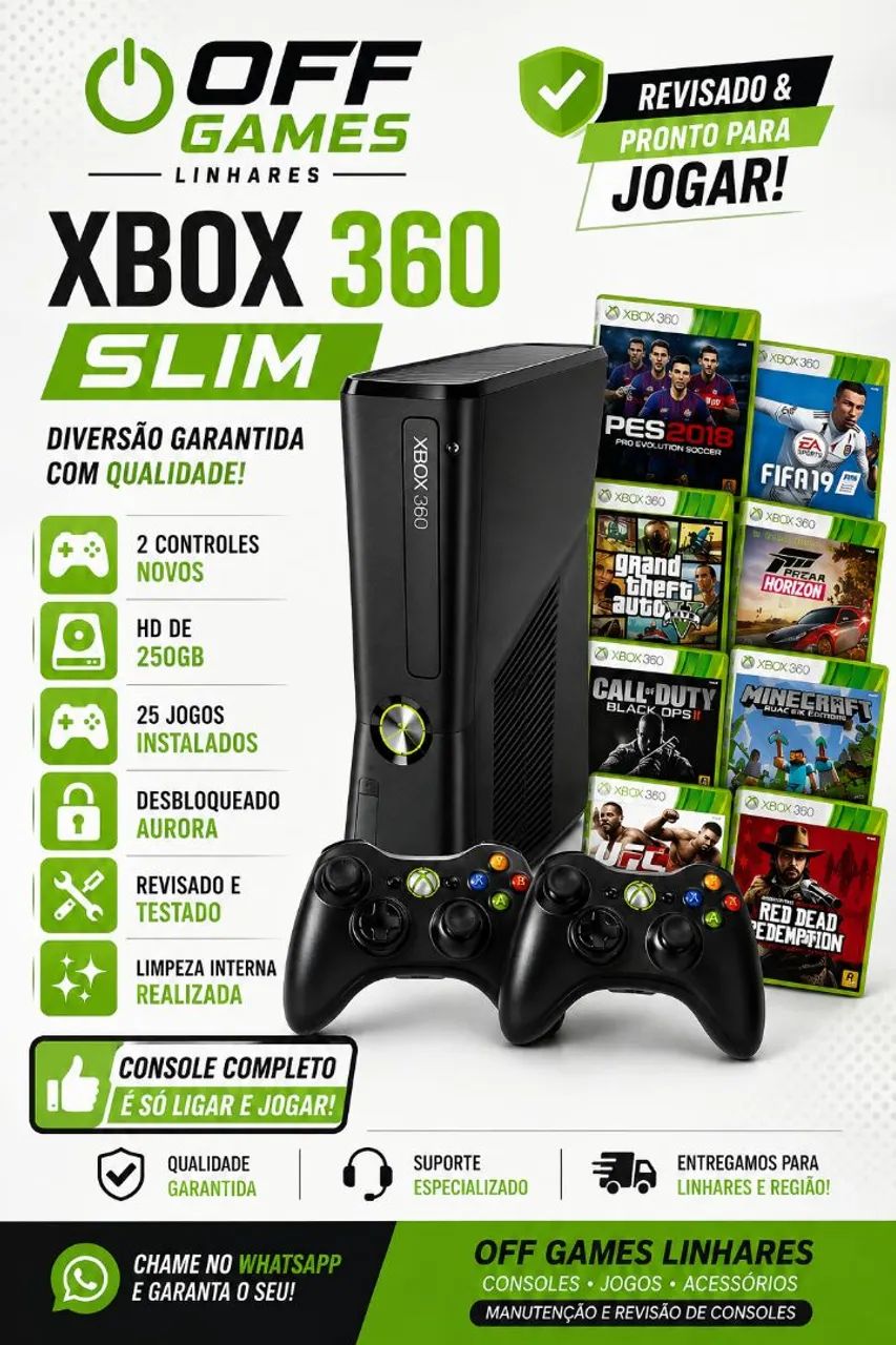 Xbox 360 Slim Desbloqueado 
