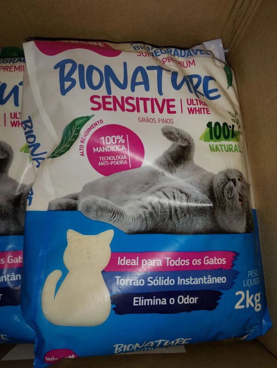 Areia higiênica biodegradavel para gato