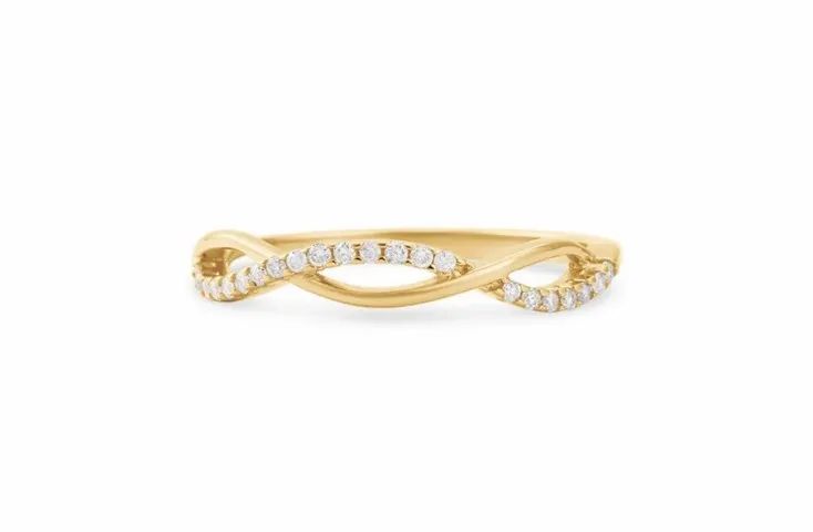 Anel de ouro 18K com diamantes