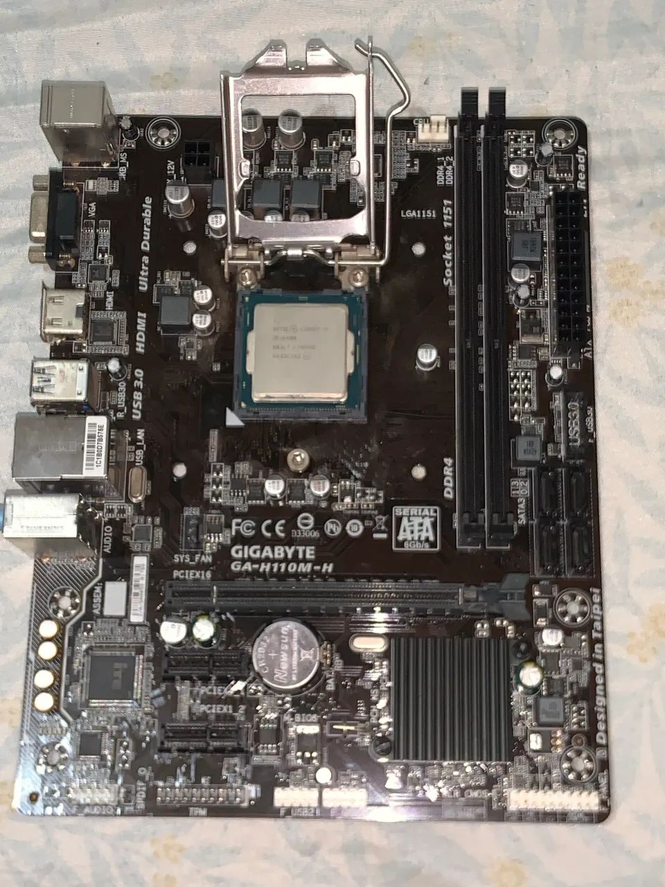Vendo Placa Mãe Gigabyte h110-h e Processador Intel i5 6400 - Foto 2