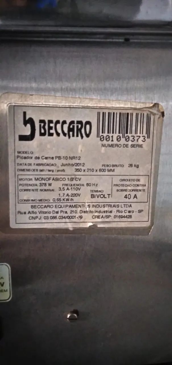 picador de carne inox