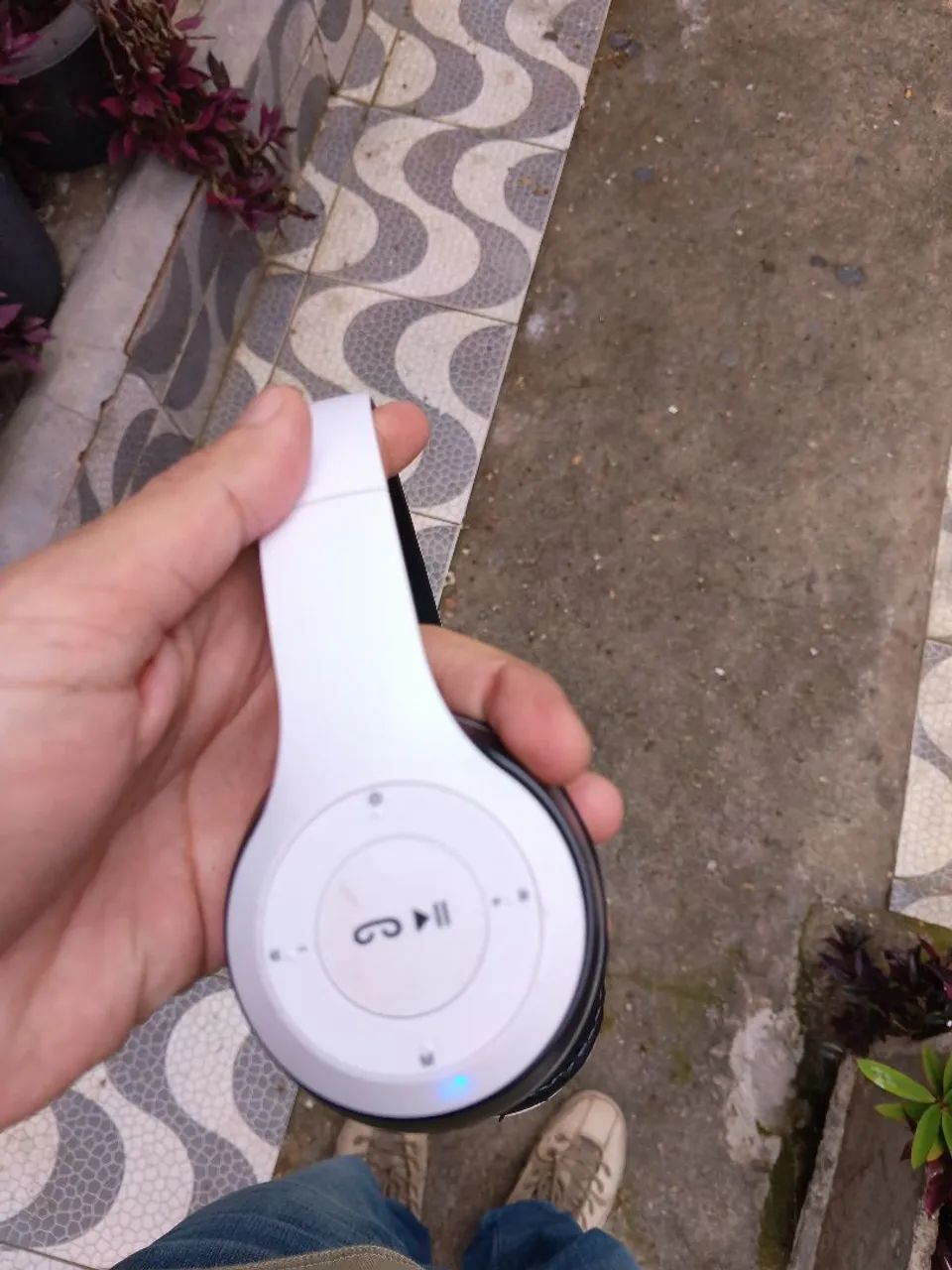 Headset headphone sodado errado do lado esquerdo 