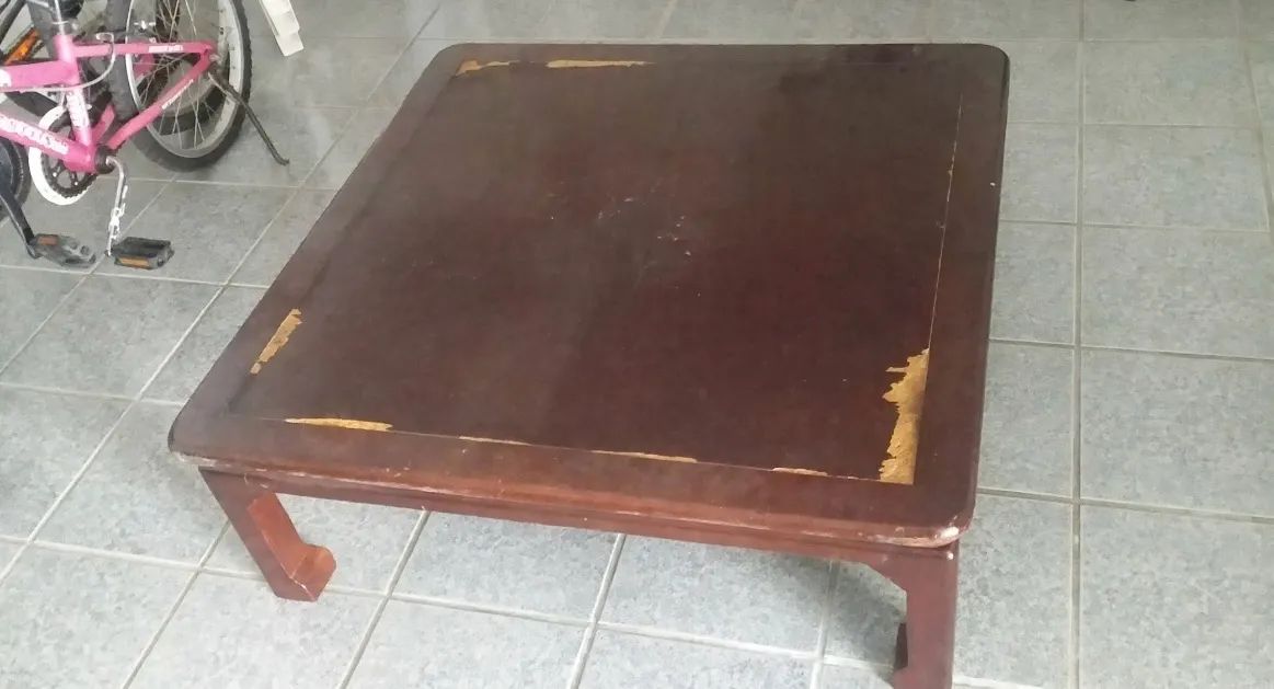 ? Mesa de Centro de Madeira . - Foto 3