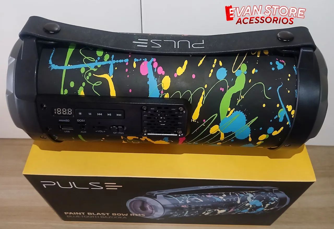 Caixa de som Bluetooth pulse 80w paint blast  - Foto 2
