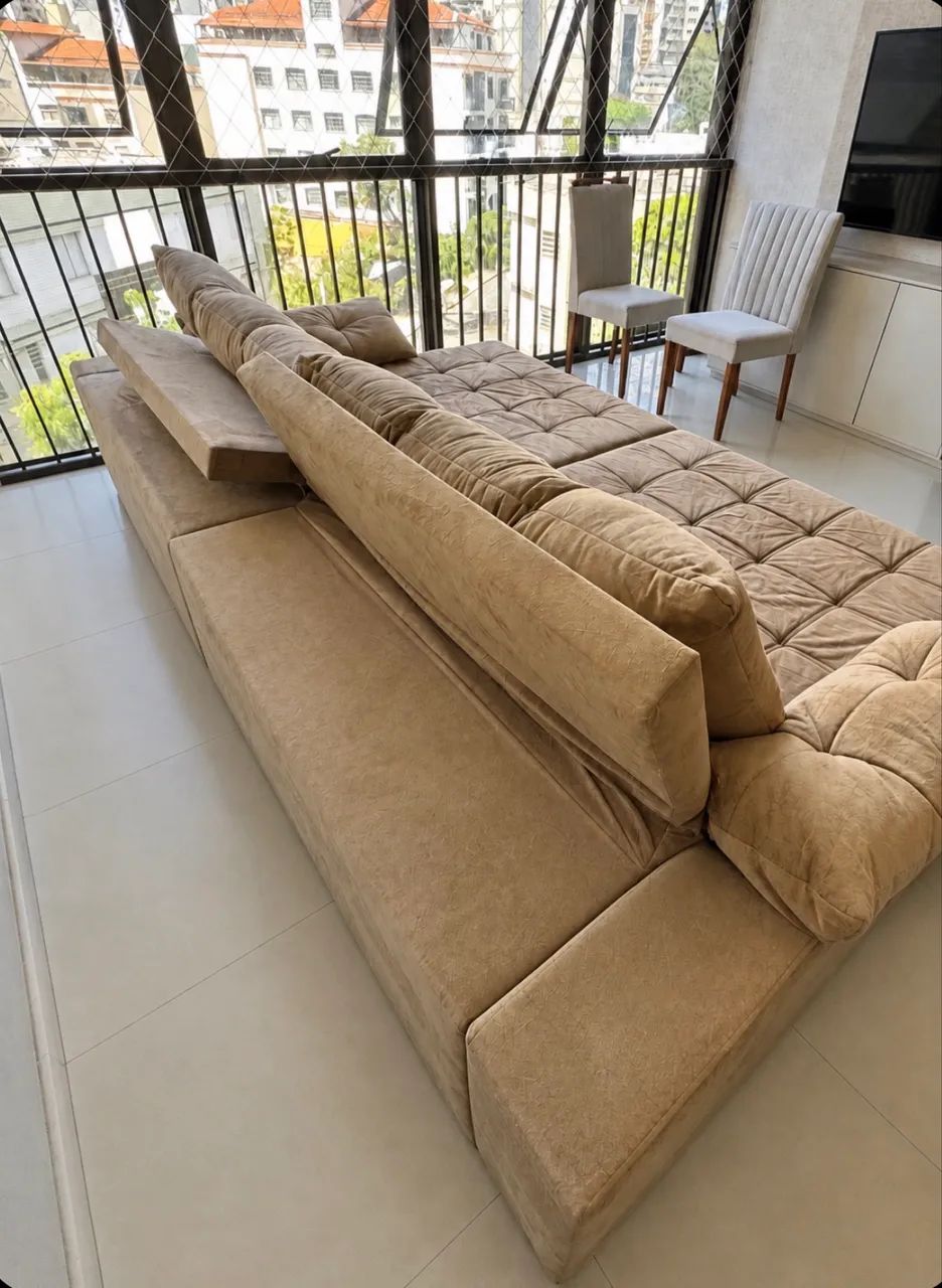 Sofá Retrátil e Reclinável 260cm - 2 Módulos - Foto 3