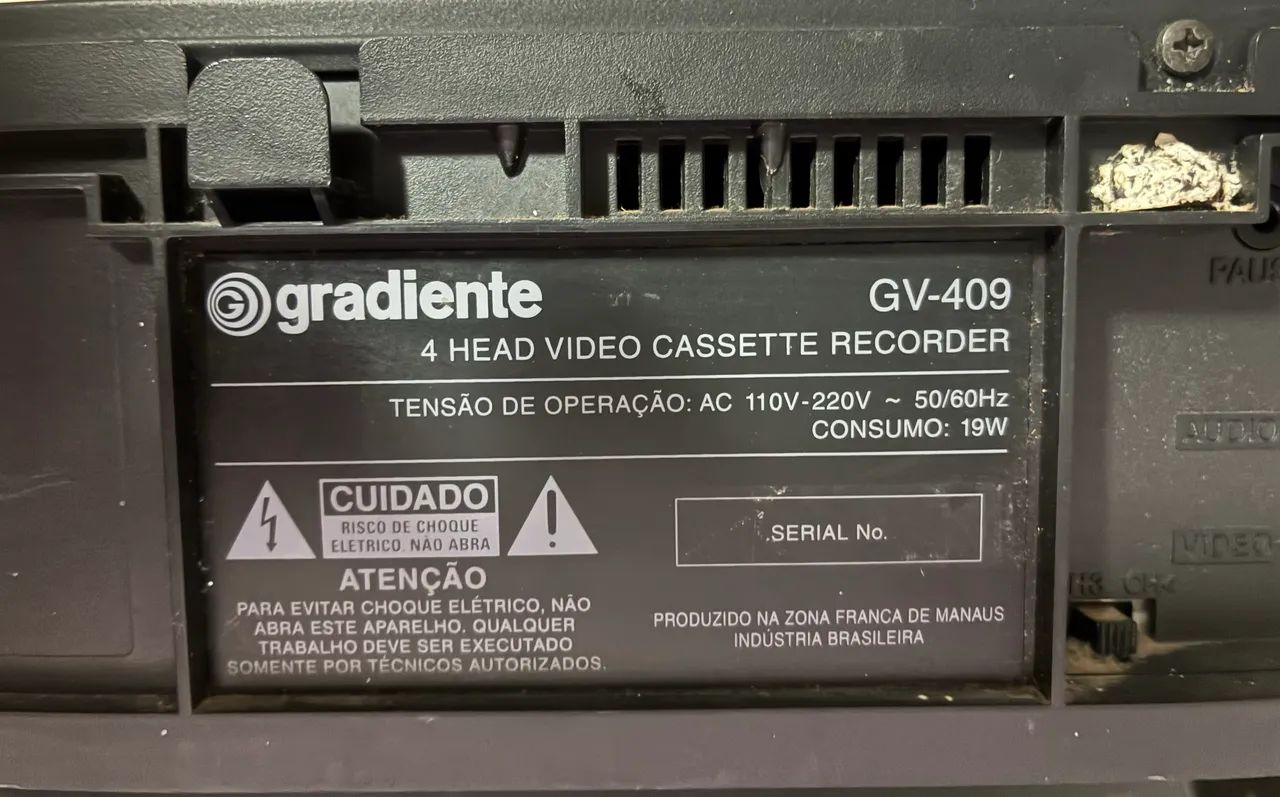 Videocassete Gradiente GV-409 4 Head VHS - Para Retirada de Peças ou Reparo - Foto 2